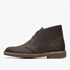 Clarks Brown Chukka Boots with Minimalist Design